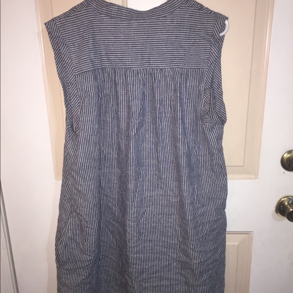 Denim and Stripped Dress - Picture 3 of 3